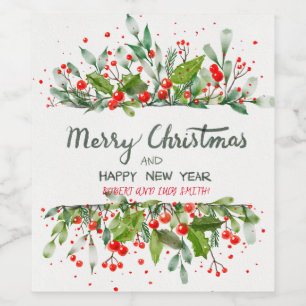 Weihnachtsbaummagie Weinetikett