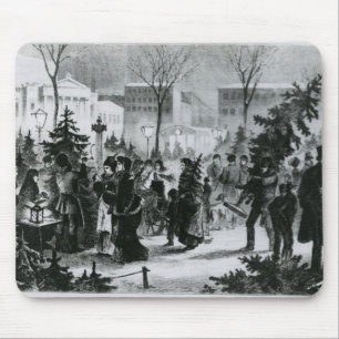 Weihnachtsbaummarkt im Augustusplatz Mousepad