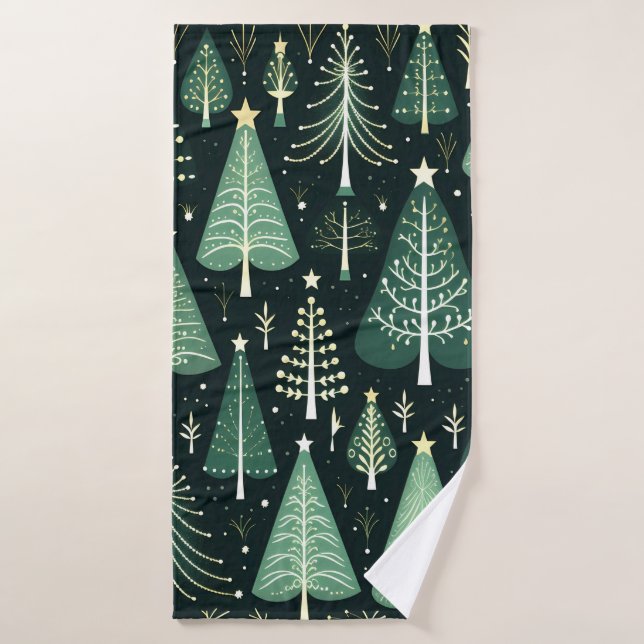 Weihnachtsbaummuster Badhandtuch Set (Badehandtuch)