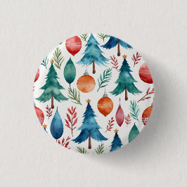 Weihnachtsbaummuster Button