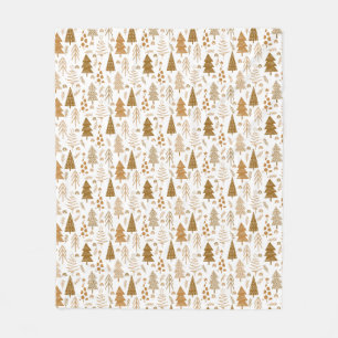 Weihnachtsbaummuster im skandinavischen Stil Fleecedecke