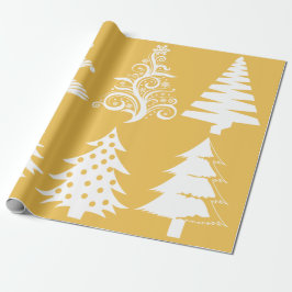 Weihnachtsbaummuster in weiß geschenkpapier