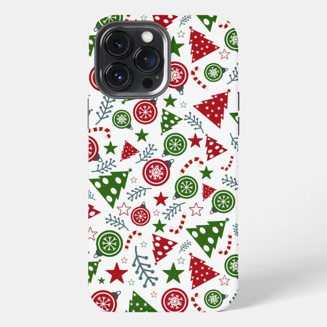Weihnachtsbaummuster iPhone 13 Pro Max Hülle (Rückseite)