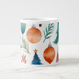 Weihnachtsbaummuster Jumbo-Tasse
