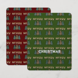 Weihnachtsbaummuster Karte