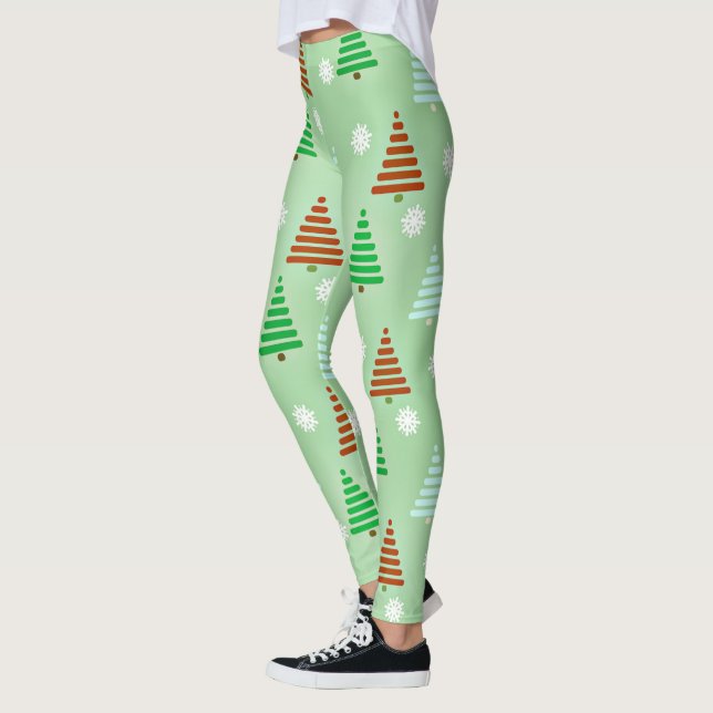 Weihnachtsbaummuster Leggings (Links)
