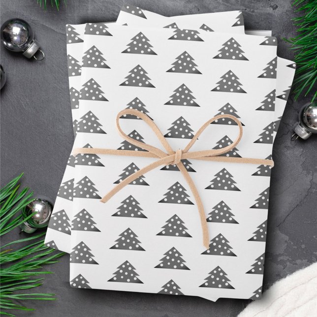 Weihnachtsbaummuster Minimalistisch Moderne Geschenkpapier Set (Von Creator hochgeladen)