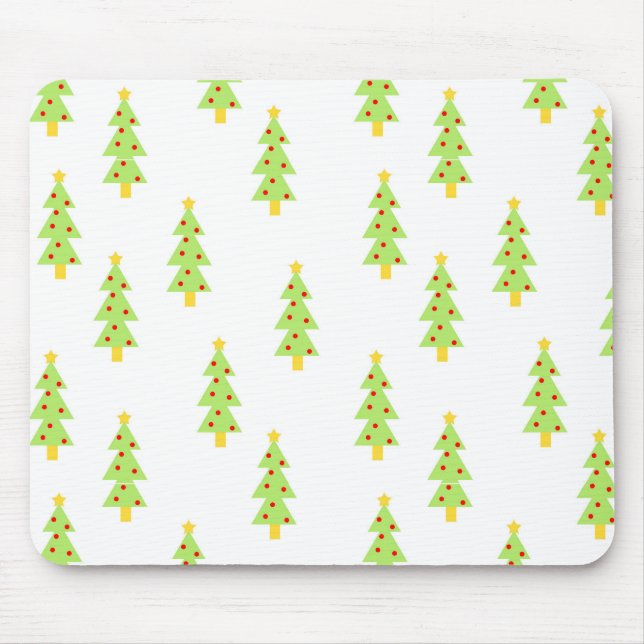 Weihnachtsbaummuster Mitte des Vintagen Jahrhunder Mousepad (Vorne)