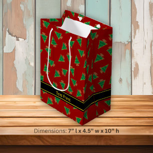 Weihnachtsbaummuster Mittlere Geschenktüte