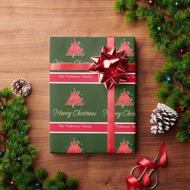 Weihnachtsbaummuster Modernes trendiges Party Geschenkpapier (Feiertagsgeschenk)