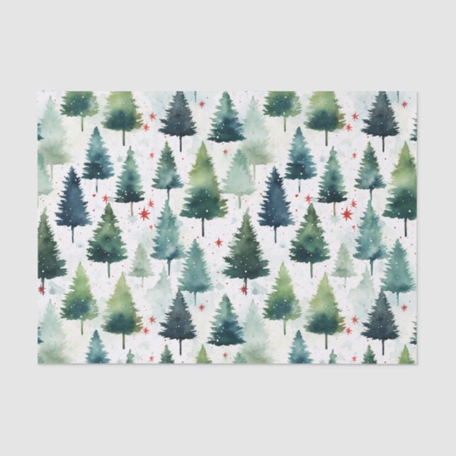 Weihnachtsbaummuster Seidenpapier (Vorderseite)