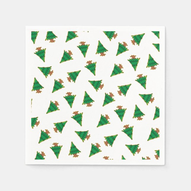 Weihnachtsbaummuster Serviette (Vorderseite)