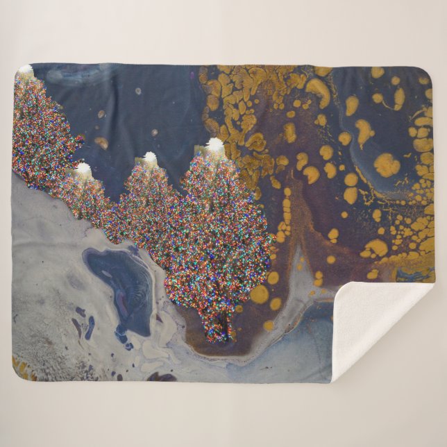 Weihnachtsbaummuster Sherpadecke (Vorderseite (Horizontal))