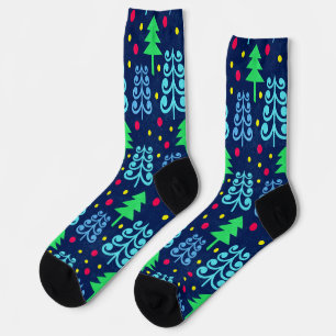 Weihnachtsbaummuster Socken