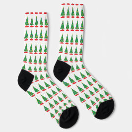 Weihnachtsbaummuster Socken