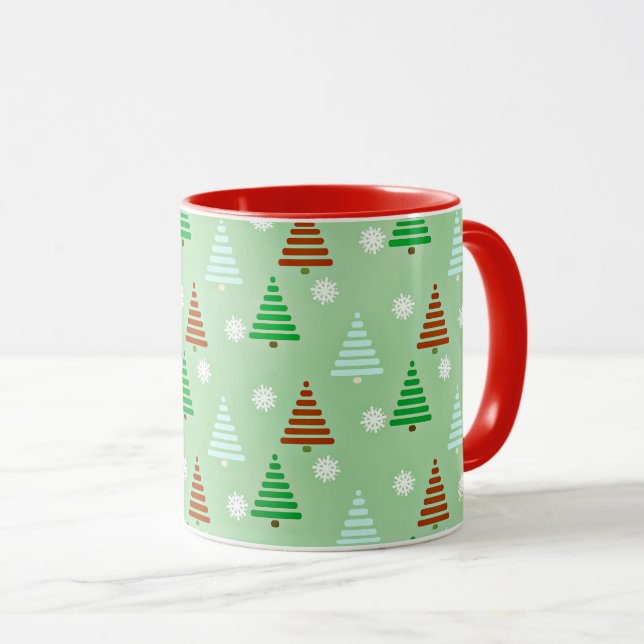 Weihnachtsbaummuster Tasse (VorderseiteRechts)