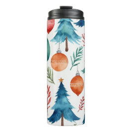 Weihnachtsbaummuster Thermosbecher