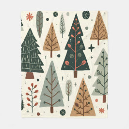 Weihnachtsbaummuster Vintager Urlaub Fleecedecke