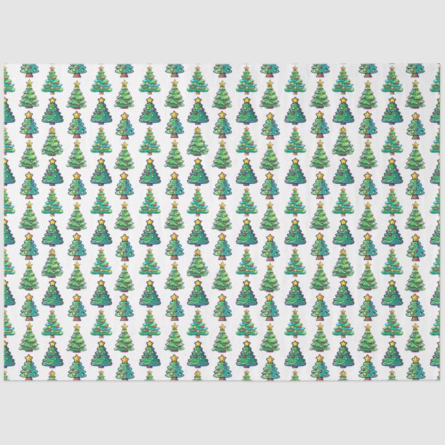 Weihnachtsbaummuster, Weihnachten Seidenpapier (Vorderseite)