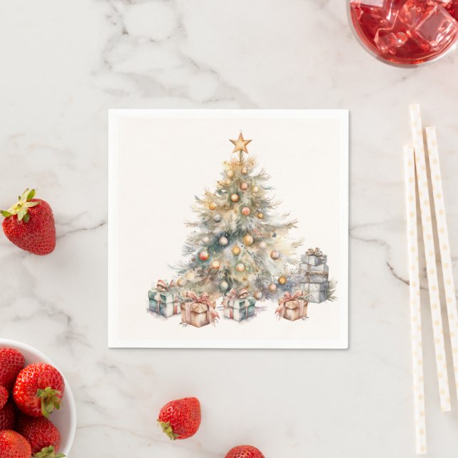 Weihnachtsbaumpapier Napkins Serviette (Beispiel)