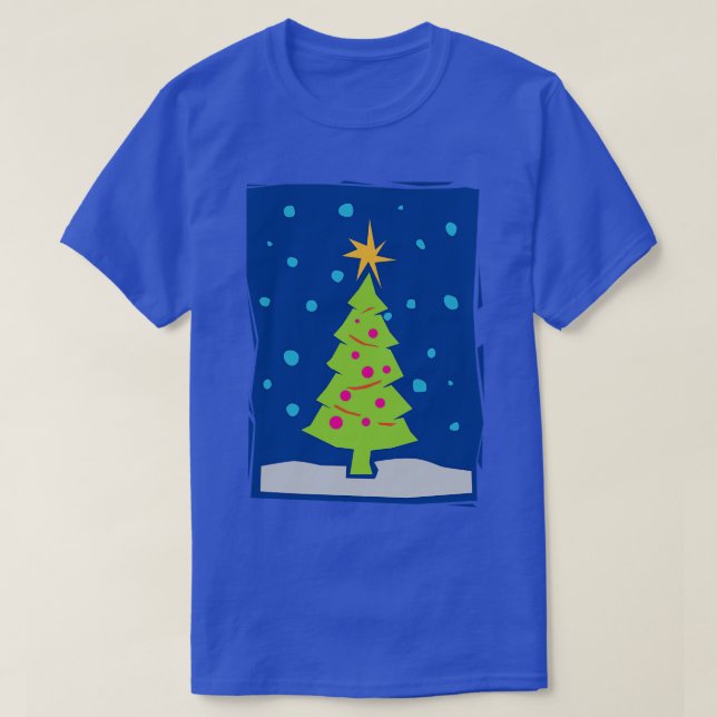 Weihnachtsbaumpapier schneiden sauber T-Shirt (Design vorne)