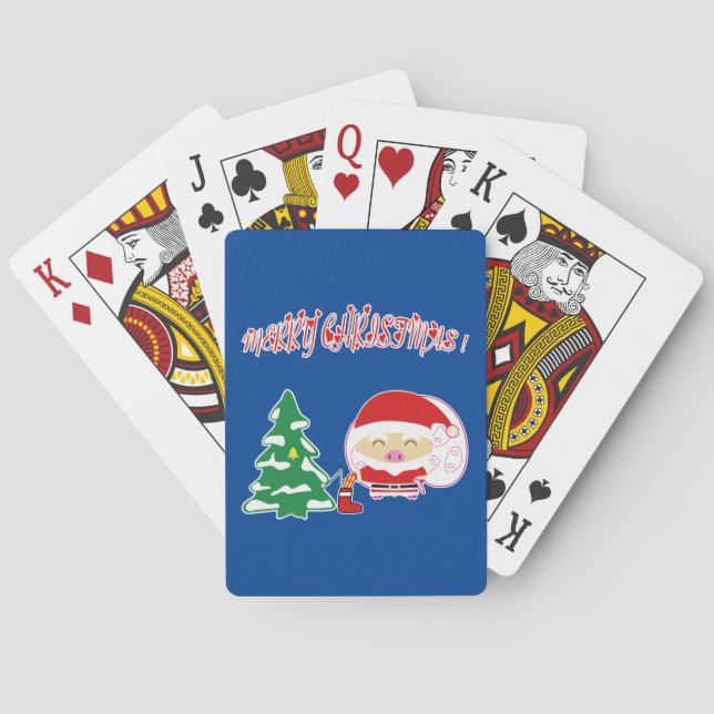 Weihnachtsbaumpapier-Tischset Spielkarten (Rückseite)