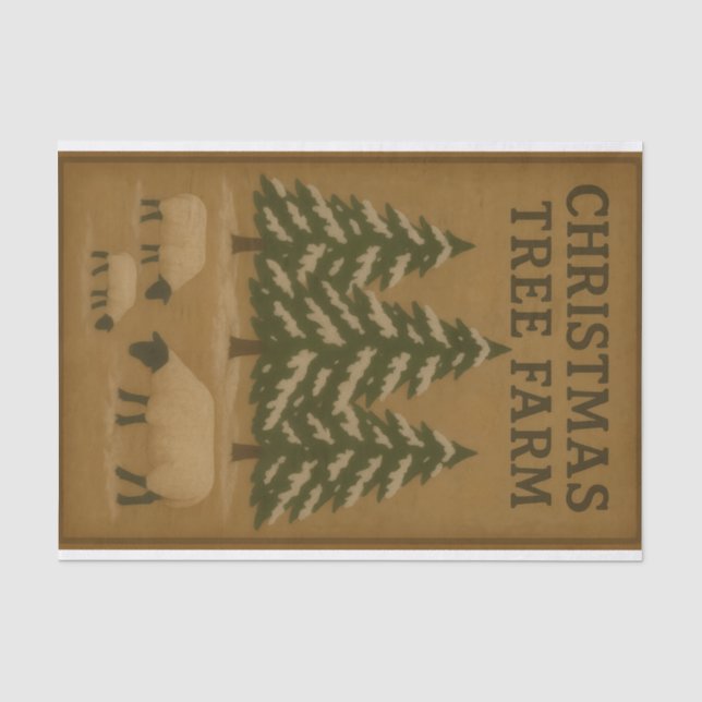Weihnachtsbaumplantage Seidenpapier (Vorderseite)