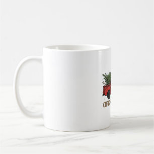 Weihnachtsbaumplantage Vintage-LKW Feiertag Kaffeetasse