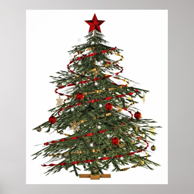 Weihnachtsbaumposter Poster (Vorne)