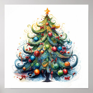 Weihnachtsbaumposter Poster