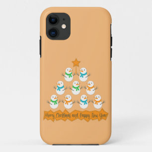 Weihnachtsbaumpyramide aus Weihnachtsschneemännern Case-Mate iPhone Hülle