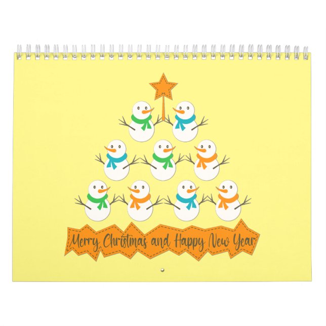Weihnachtsbaumpyramide aus Weihnachtsschneemännern Kalender (Titelbild)