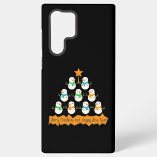 Weihnachtsbaumpyramide aus Weihnachtsschneemännern Samsung Galaxy Hülle
