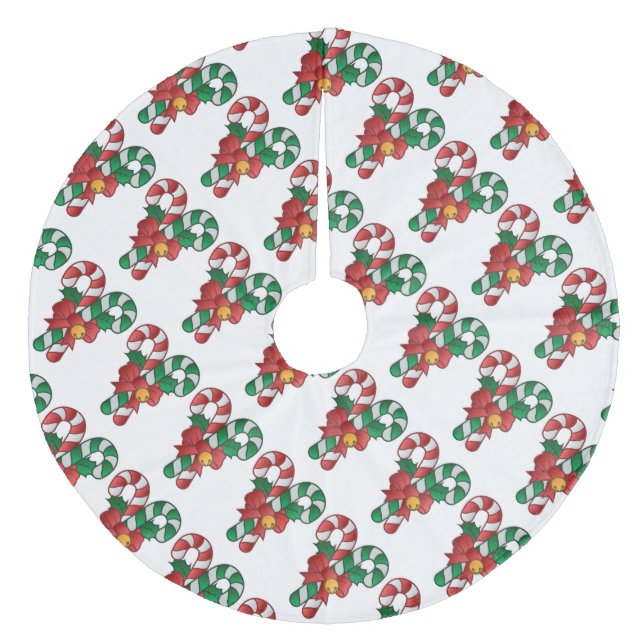 Weihnachtsbaumrock/Candy Cane Fleece Weihnachtsbaumdecke (Vorderseite)