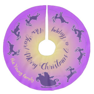 Weihnachtsbaumrock mit der Gurke des Weihnachtsman Polyester Weihnachtsbaumdecke