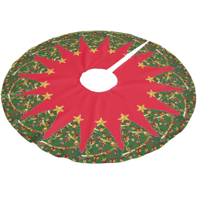 Weihnachtsbaumrock Polyester Weihnachtsbaumdecke (Schrägansicht)