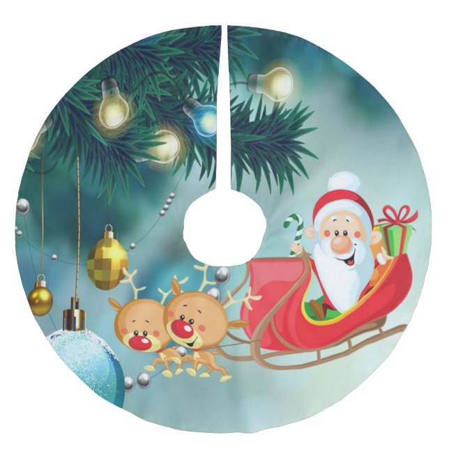 Weihnachtsbaumrock Polyester Weihnachtsbaumdecke (Vorderseite)