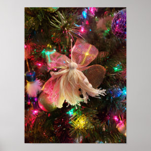 Weihnachtsbaumschmuck Angelenpuppfoto Poster