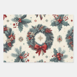 Weihnachtsbaumschmuck Design Blauer Bettler Geschenkpapier Set