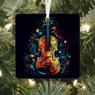 Weihnachtsbaumschmuck für die Weihnachtsvioline Ornament Aus Metall