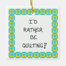 Weihnachtsbaumschmuck für Quilter-Quilting-Zitat