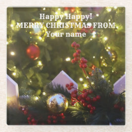 Weihnachtsbaumschmuck Glasuntersetzer