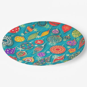 Weihnachtsbaumschmuck Illustration Papierplatte Pappteller