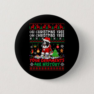 Weihnachtsbaumschmuck ist Geschichte Sweater Santa Button