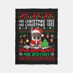 Weihnachtsbaumschmuck ist Geschichte Sweater Santa Fleecedecke