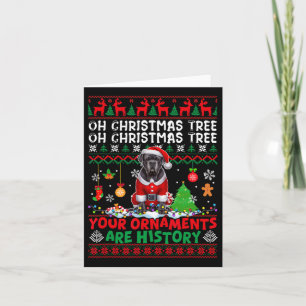 Weihnachtsbaumschmuck ist Geschichte Sweater Santa Karte