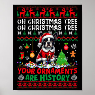 Weihnachtsbaumschmuck ist Geschichte Sweater Santa Poster