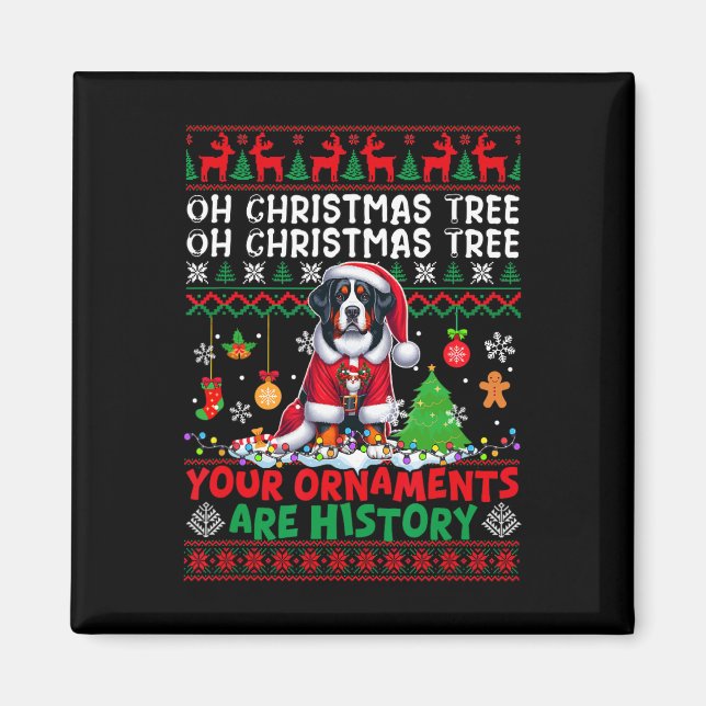 Weihnachtsbaumschmuck ist Geschichte über Schweize Magnet (Vorne)