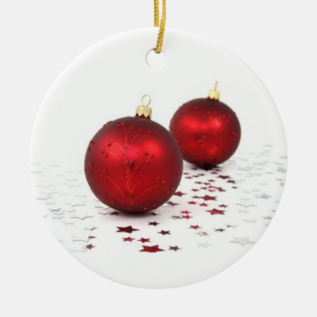 Weihnachtsbaumschmuck Keramik Ornament (Vorne)