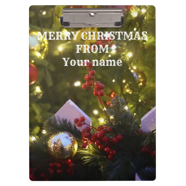 Weihnachtsbaumschmuck Klemmbrett (Vorderseite)